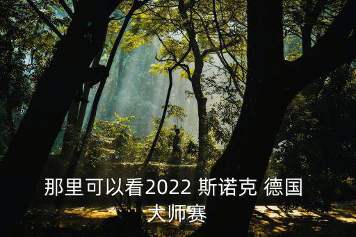 那里可以看2022 斯諾克 德國 大師賽
