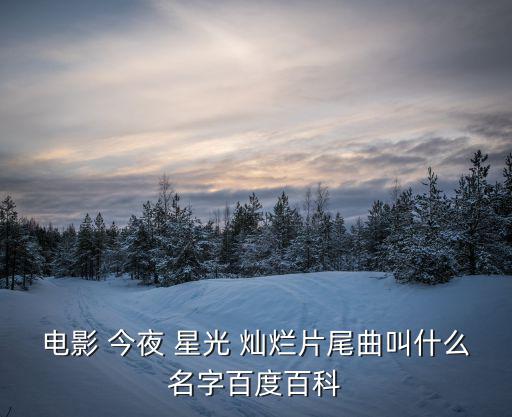 今夜星光燦爛,星光燦爛原創單曲