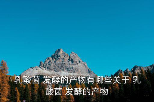  乳酸菌 發(fā)酵的產(chǎn)物有哪些關(guān)于 乳酸菌 發(fā)酵的產(chǎn)物
