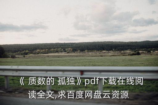 《 質(zhì)數(shù)的 孤獨(dú)》pdf下載在線閱讀全文,求百度網(wǎng)盤云資源