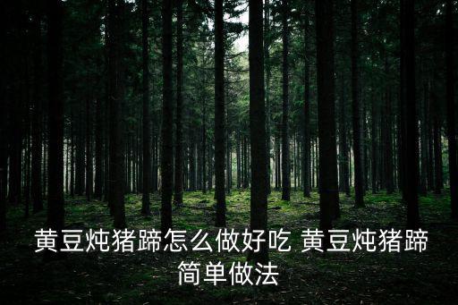  黃豆燉豬蹄怎么做好吃 黃豆燉豬蹄簡單做法