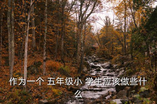 作為一個 五年級小 學(xué)生應(yīng)該做些什么