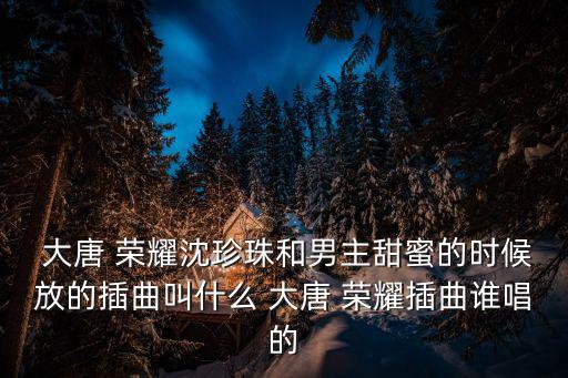  大唐 榮耀沈珍珠和男主甜蜜的時候放的插曲叫什么 大唐 榮耀插曲誰唱的