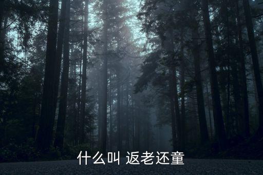什么叫 返老還童