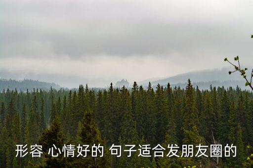 形容 心情好的 句子適合發朋友圈的