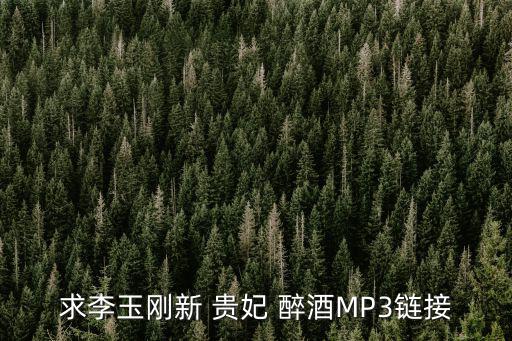 求李玉剛新 貴妃 醉酒MP3鏈接