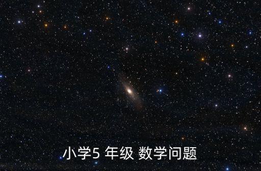 小學5 年級 數學問題