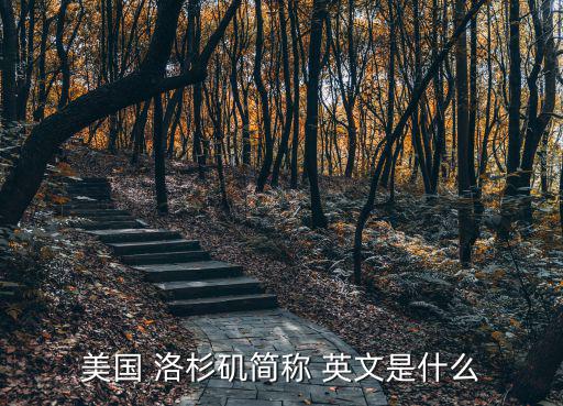 美國 洛杉磯簡稱 英文是什么