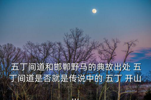  五丁間道和邯鄲野馬的典故出處 五丁間道是否就是傳說中的 五丁 開山...