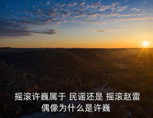  搖滾許巍屬于 民謠還是 搖滾趙雷偶像為什么是許巍