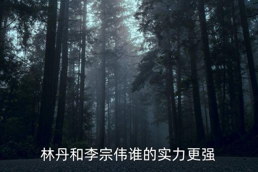 林丹和李宗偉誰的實力更強