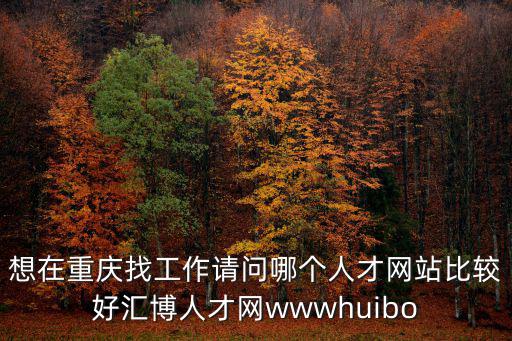 想在重慶找工作請(qǐng)問(wèn)哪個(gè)人才網(wǎng)站比較好匯博人才網(wǎng)wwwhuibo