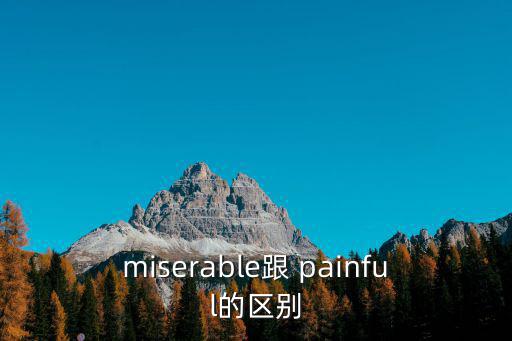 miserable跟 painful的區別