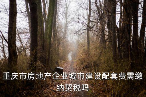 重慶市房地產(chǎn)企業(yè)城市建設(shè)配套費(fèi)需繳納契稅嗎