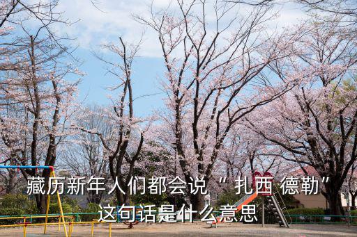 藏歷新年人們都會說“ 扎西 德勒”這句話是什么意思