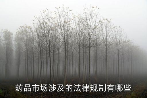 藥品市場(chǎng)涉及的法律規(guī)制有哪些