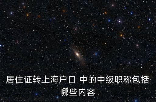 上海承認的29個中級職稱有哪些，上海中級工程師評定