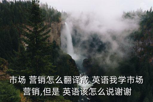 市場 營銷怎么翻譯成 英語我學市場 營銷,但是 英語該怎么說謝謝
