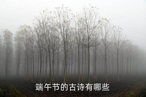 端午節(jié)的古詩有哪些