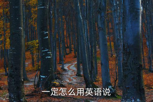 一定怎么用英語說