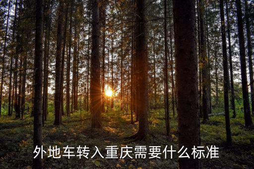 外地車轉入重慶需要什么標準