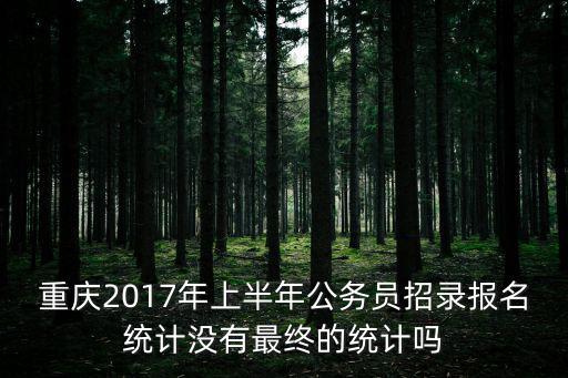 重慶2017年上半年公務(wù)員招錄報名統(tǒng)計沒有最終的統(tǒng)計嗎