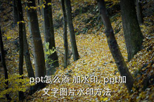  ppt怎么添 加水印, ppt加文字圖片水印方法