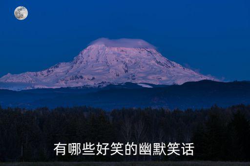 有哪些好笑的幽默笑話