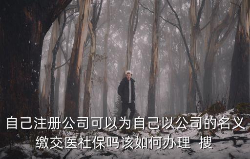 自己注冊公司可以為自己以公司的名義繳交醫社保嗎該如何辦理  搜