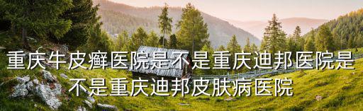 重慶牛皮癬醫院是不是重慶迪邦醫院是不是重慶迪邦皮膚病醫院