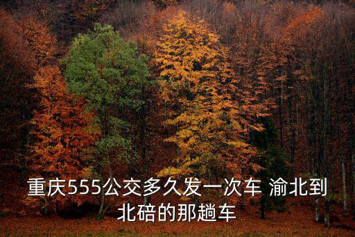 重慶555公交多久發一次車 渝北到北碚的那趟車