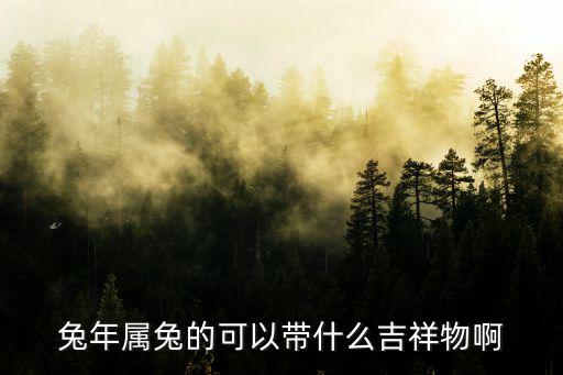 屬兔的吉祥物，兔年屬兔的可以帶什么吉祥物啊