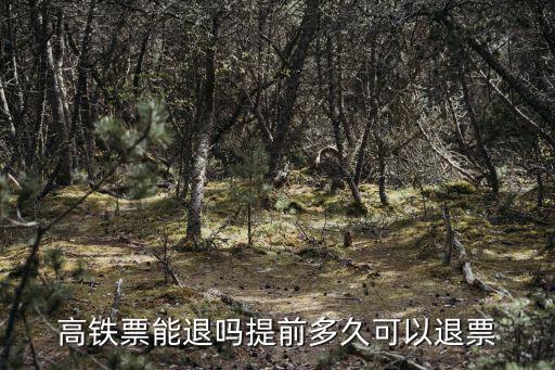 高鐵票能退嗎提前多久可以退票