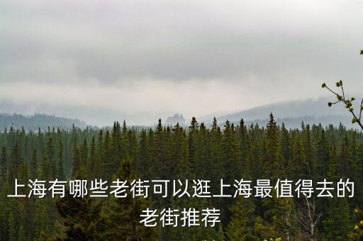 上海有哪些老街可以逛上海最值得去的老街推薦