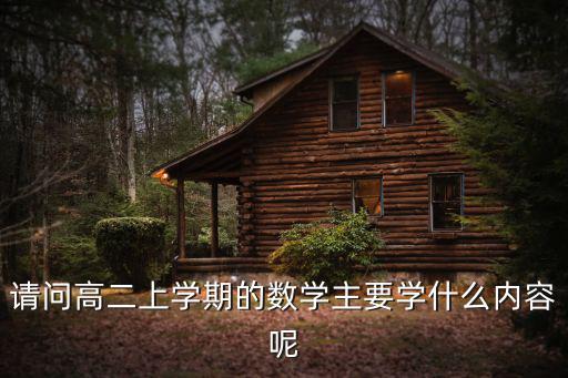 請問高二上學期的數學主要學什么內容呢