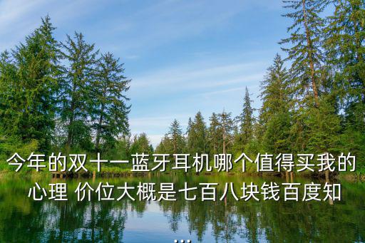 今年的雙十一藍牙耳機哪個值得買我的 心理 價位大概是七百八塊錢百度知...
