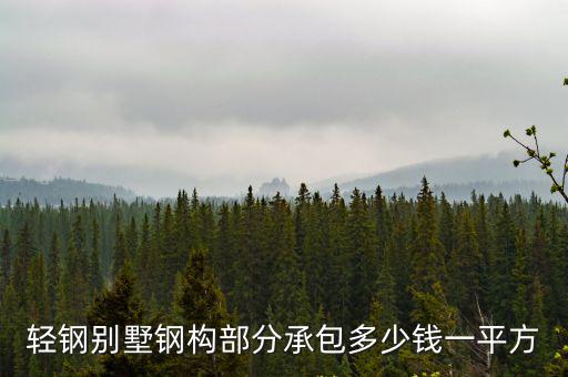 輕鋼別墅鋼構(gòu)部分承包多少錢一平方