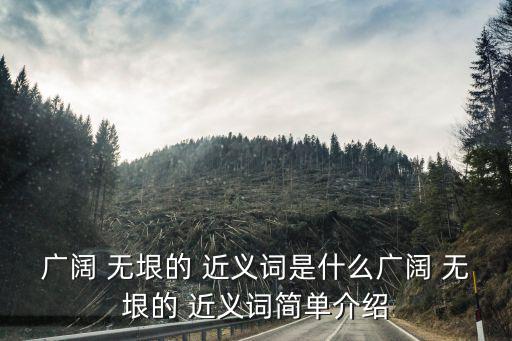 廣闊 無垠的 近義詞是什么廣闊 無垠的 近義詞簡單介紹