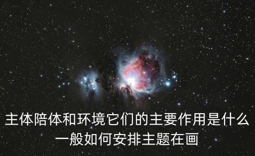主體陪體和環境它們的主要作用是什么一般如何安排主題在畫