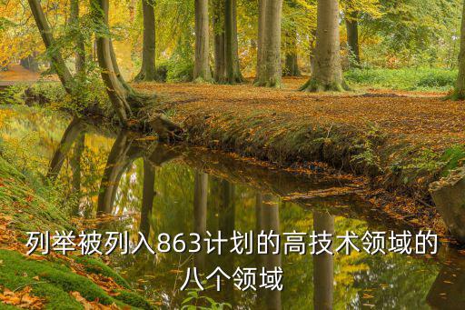 列舉被列入863計劃的高技術(shù)領(lǐng)域的八個領(lǐng)域