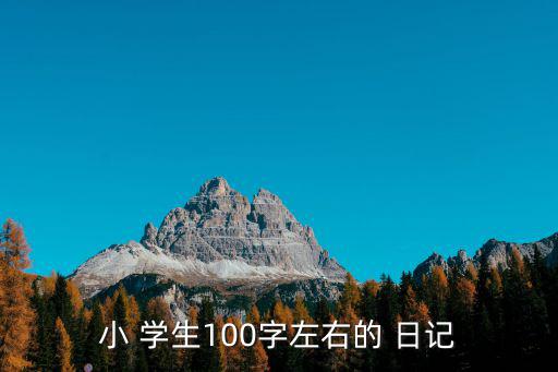 小 學生100字左右的 日記