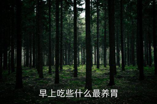 早上吃些什么最養胃