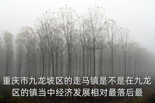 重慶市九龍坡區(qū)的走馬鎮(zhèn)是不是在九龍區(qū)的鎮(zhèn)當中經濟發(fā)展相對最落后最