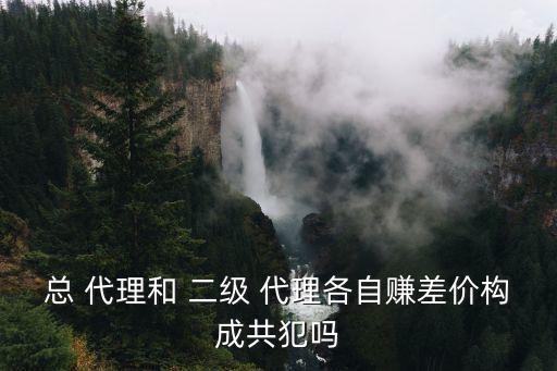 總 代理和 二級 代理各自賺差價(jià)構(gòu)成共犯嗎