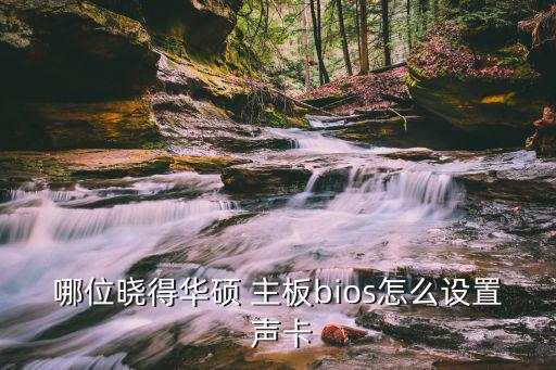 哪位曉得華碩 主板bios怎么設(shè)置 聲卡