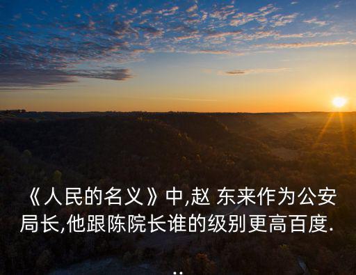 趙東來,趙東來是副省級市長還是正廳級?