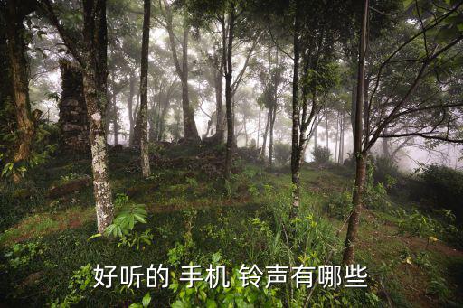 好聽的 手機 鈴聲有哪些