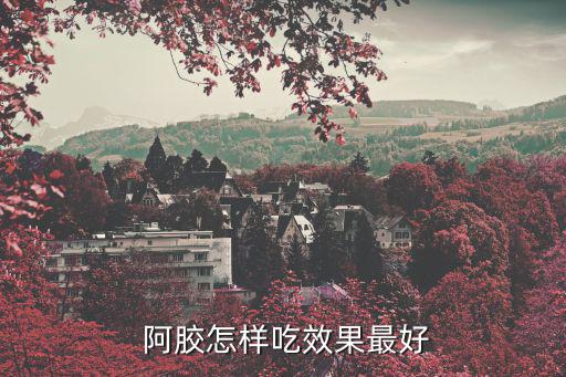  阿膠怎樣吃效果最好