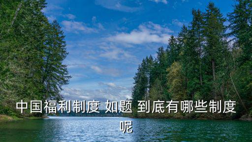 中國福利制度 如題 到底有哪些制度呢