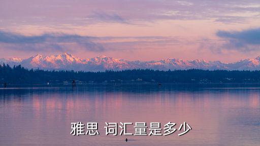  雅思 詞匯量是多少